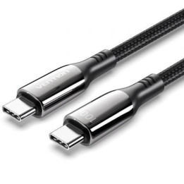 Cable Vention USB 2.0 USB-C 5A 100W USB-C/m - USB-C/m 2M Black |