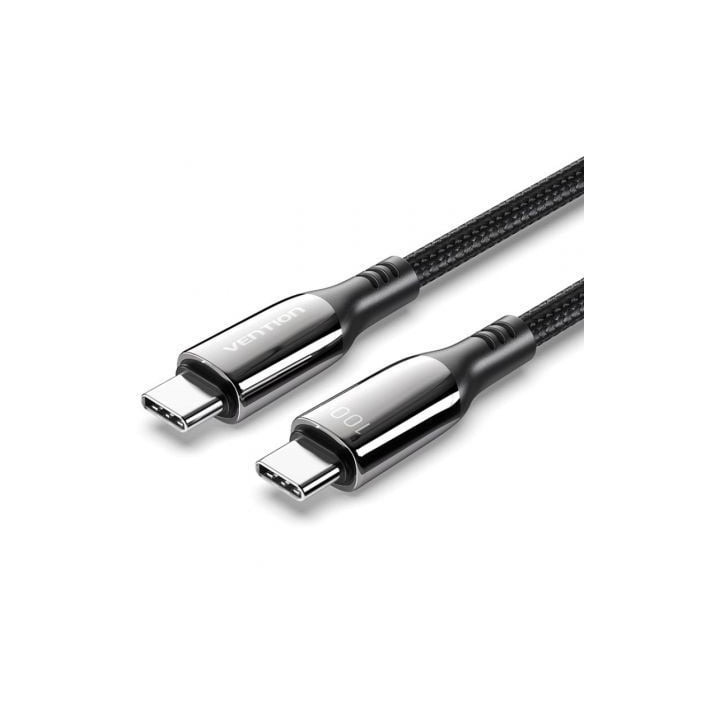 Cable Vention USB 2.0 USB-C 5A 100W USB-C/m - USB-C/m 2M Black |