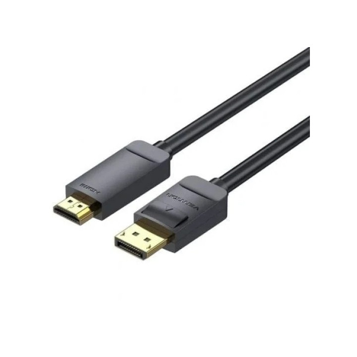 Cable Conversor Vention Displayport - HDMI 4K 2M Black | InfoChen