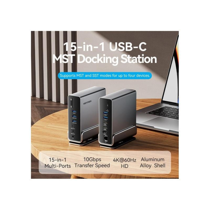 Dock Station Vention 15 En 1 USB-C A