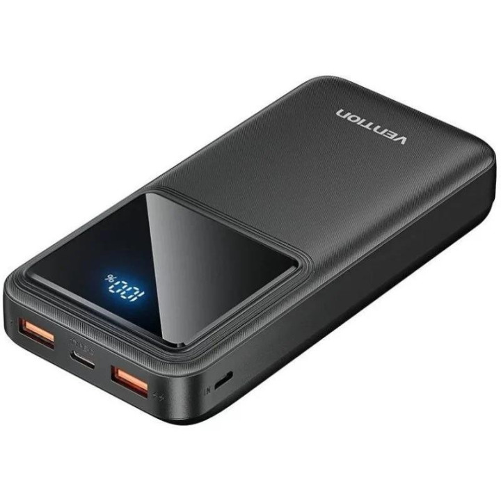 Powerbank Vention 20000MAH 2XUSB-A + USB-C LED Display 22.5W
