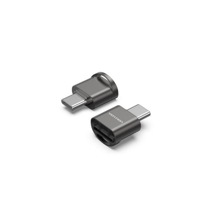 Lector De Tarjetas Externo Vention USB-C Microsd Black | InfoChen