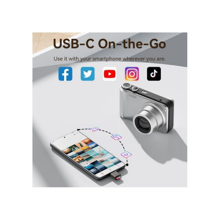 Lector De Tarjetas Externo Vention USB-C Microsd Black | InfoChen