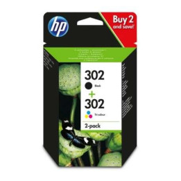 Tinta HP Pack Nº 302 Black + Tricolor F6U66AE + F6U65AE |
