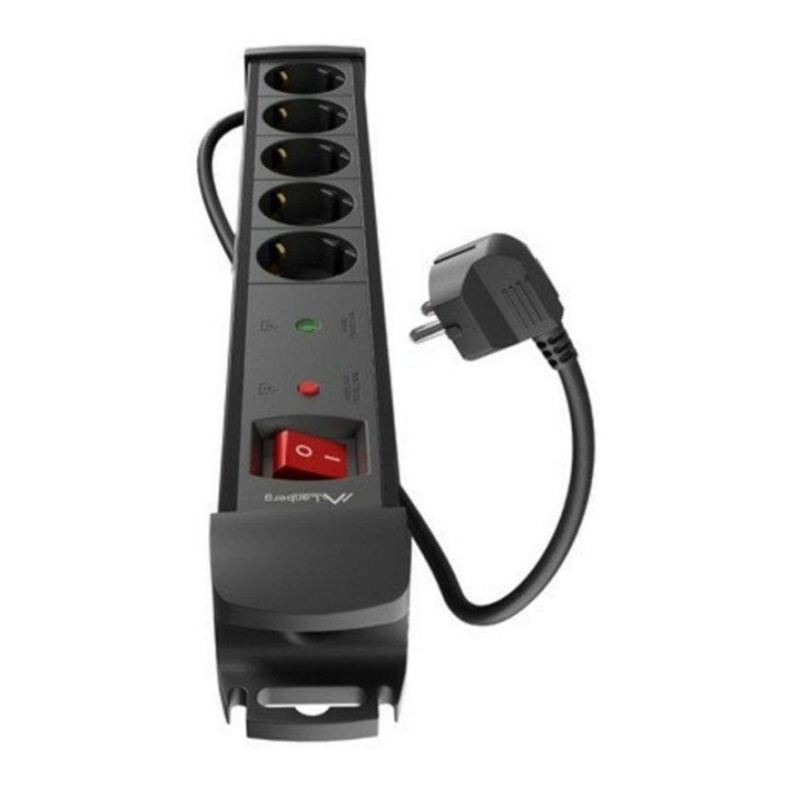 Regleta Lanberg 5 Schukos Con Proteccion 5M Black | InfoChen