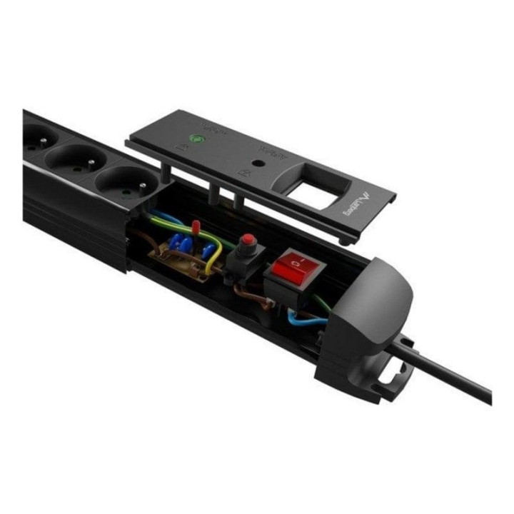 Regleta Lanberg 5 Schukos Con Proteccion 5M Black | InfoChen