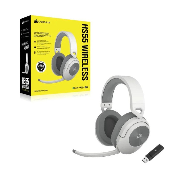 Auriculares + Microfono Corsair HS55 USB Gaming Headset RGB 7.1