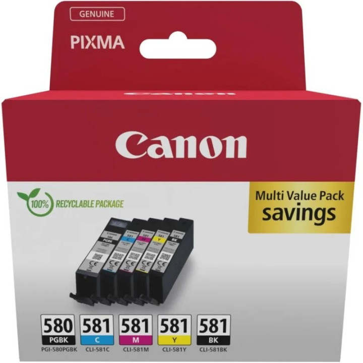 Tinta Canon Multipack 4 Colores PGI-580/CLI-581 | InfoChen
