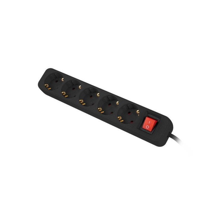 Regleta Lanberg 5 Schukos Con Proteccion 3M Black | InfoChen