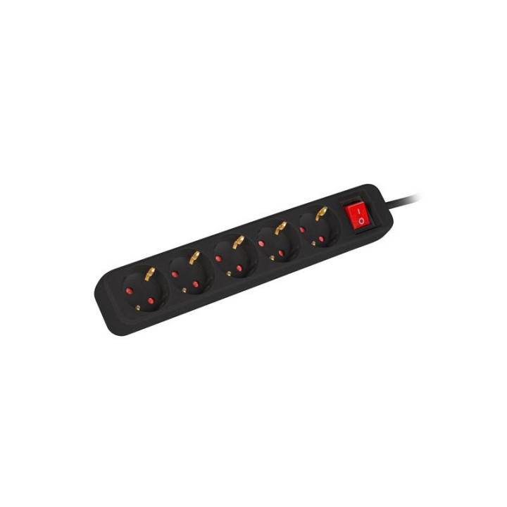 Regleta Lanberg 5 Schukos Con Proteccion 3M Black | InfoChen