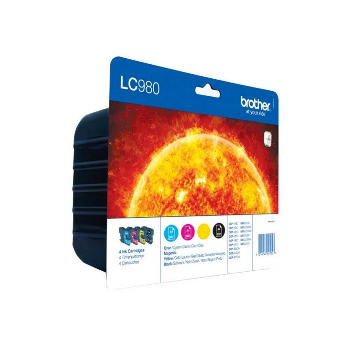 Pack Tinta Brother LC980VALBP Color + Black | InfoChen Canarias