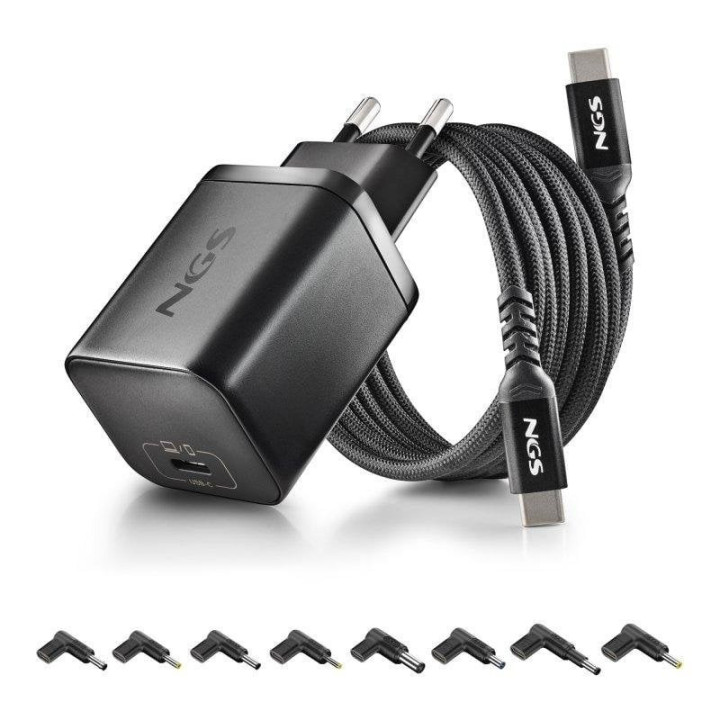 Cargador De Portátil HP Ngs Bud Gan USB-C 65W 8 Conectores +