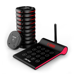 Avisador De Clientes Avpos 10 Uds + Base De Carga + Teclado |