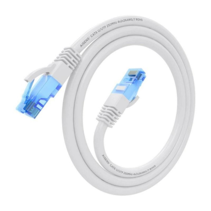 Cable De Red CAT.6 Utp 0.75M Aisens White | InfoChen Canarias