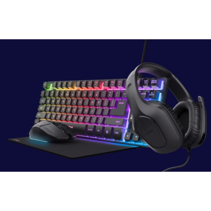 Teclado + Raton + Auriculares + Alfombrilla Trust Gxt 780 Gaming
