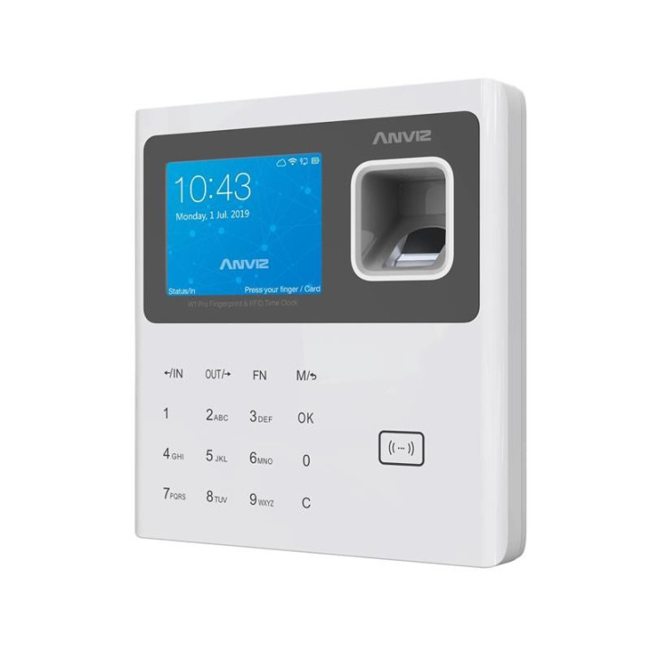 Terminal Control De Presencia Anviz W1-PRO Lector Huella Rfid Pin
