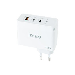 Cargador De Pared Tooq 100W USB-A/qc+ 2XUSB-C/PD White | InfoChen