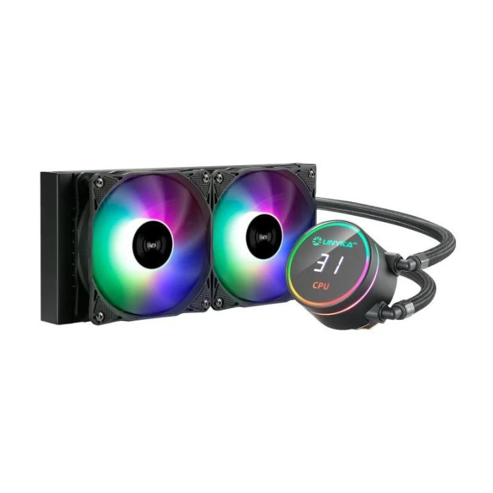 Refrigeracion Liquida CPU Unykach Aquastorm RGB 240MM Black |