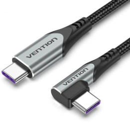 Cable USB-C Vention Tipo USB-C/m - USB-C/m Acodado 5A 100W 0.5M |