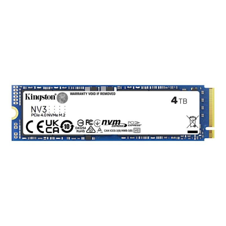 Disco Duro SSD Kingston NV3 4TB M2 NVME Pcie 4.0 M.2 2280 |