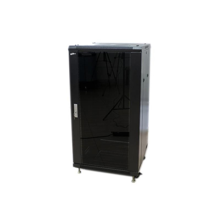 Armario Rack Powergreen 22U 60X80 Desmontado Puertas Cristal Y
