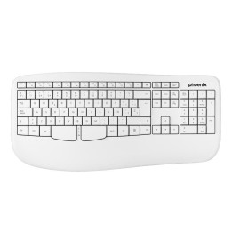Teclado Phoenix K201 Ergonomico Wireless White | InfoChen