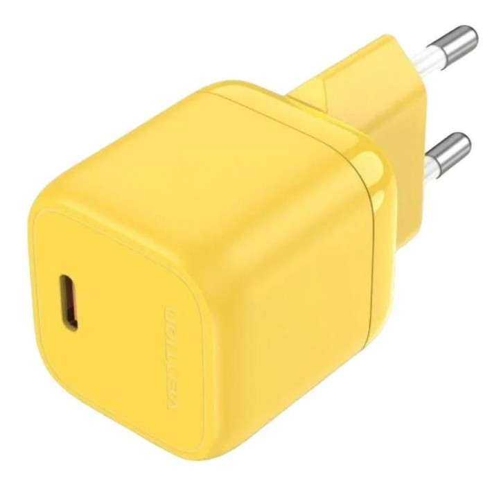 Cargador Smartphone/tablet Vention FAKY0-EU USB-C 30W Yellow |