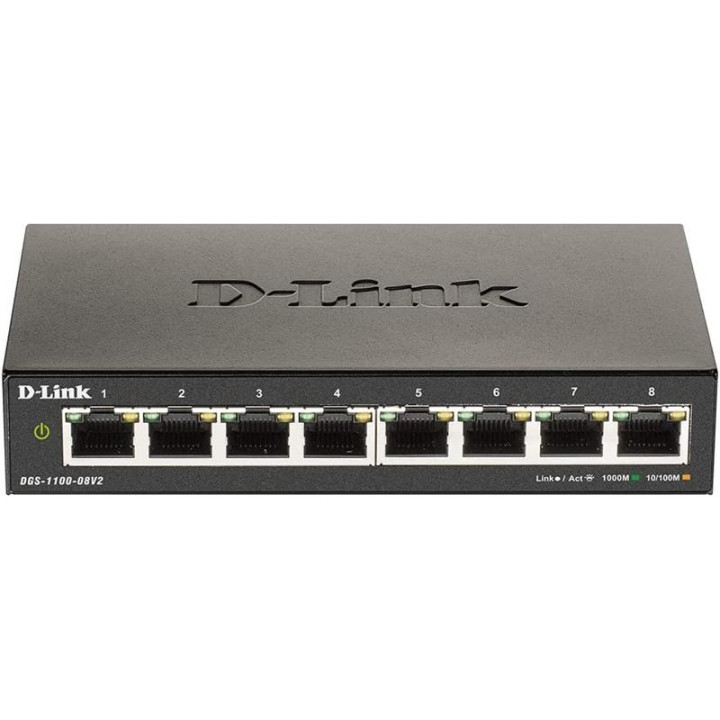 Switch D-Link Gigabit 8 Puertos + POE DGS-1100-08P | InfoChen