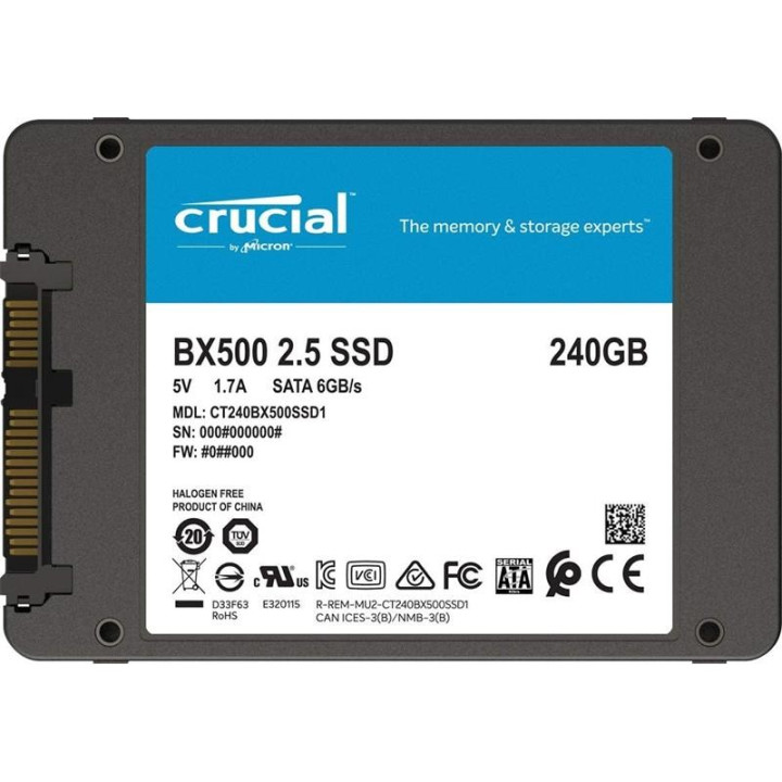 Disco Duro SSD Crucial 240GB BX500 | InfoChen Canarias