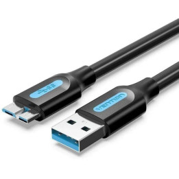 Cable USB 3.0 - Microusb Vention 5GBPS 10W 2M Black | InfoChen