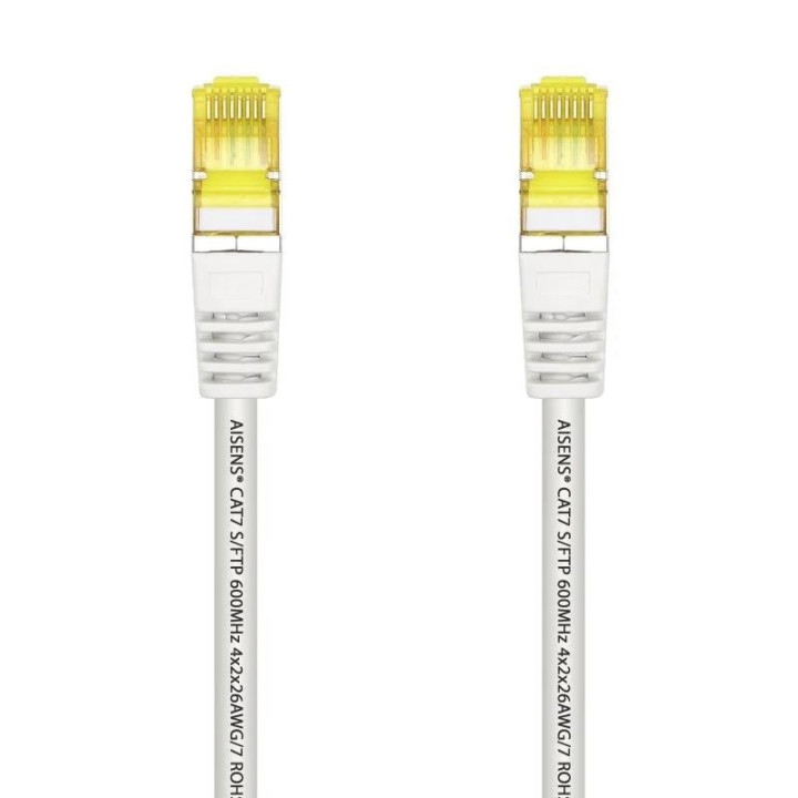 Cable De Red CAT.7 S/ftp 1M Aisens White | InfoChen Canarias