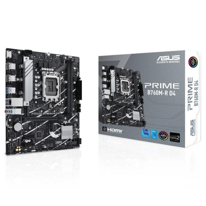 Placa Base Asus Prime B760M-R D4 Matx 2XDDR4 HDMI Bulk | InfoChen