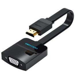 Conversor Vention Vga/h - Dp/m 15CM Black | InfoChen Canarias