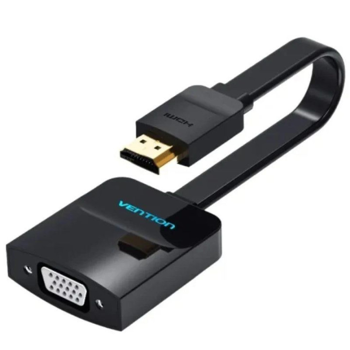 Conversor Vention Vga/h - Dp/m 15CM Black | InfoChen Canarias