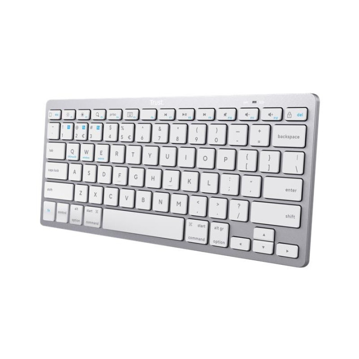 Teclado Trust Basics Slim Wireless Bluetooth TKL Silver |