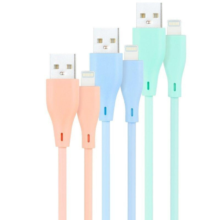 Cable Lightning A USB 2.0 Nanocable A/m 1M 3UD Blue Pink Green |