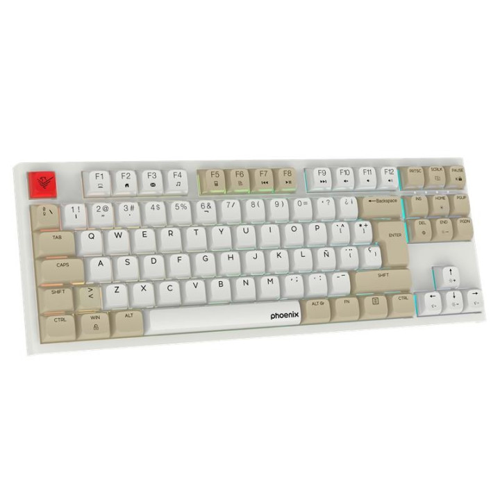 Teclado Phoenix Royal Gaming Mecanico TKL USB RGB White |