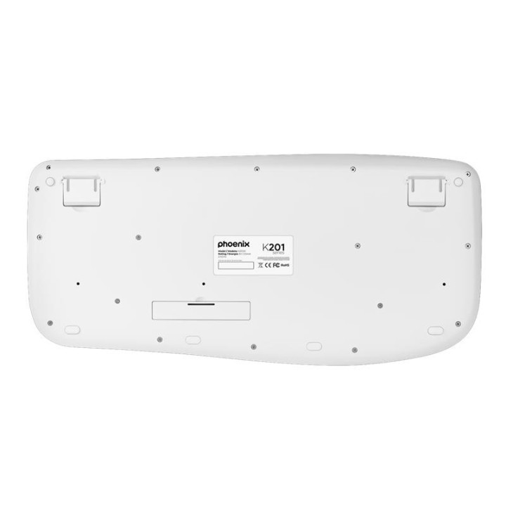 Teclado Phoenix K201 Ergonomico Wireless White | InfoChen