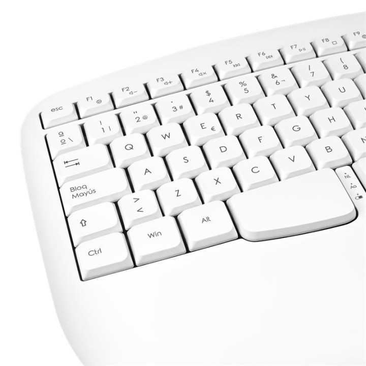 Teclado Phoenix K201 Ergonomico Wireless White | InfoChen