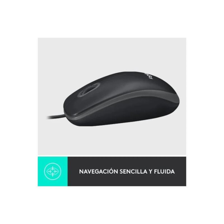 Raton Logitech M100 USB 1000DPI Black | InfoChen Canarias