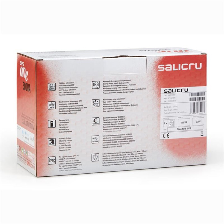 Ups Salicru 500VA Serie One Iec | InfoChen Canarias
