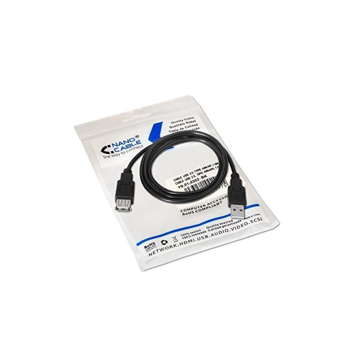Cable USB Alargador Am/ah 1M Nanocable | InfoChen Canarias