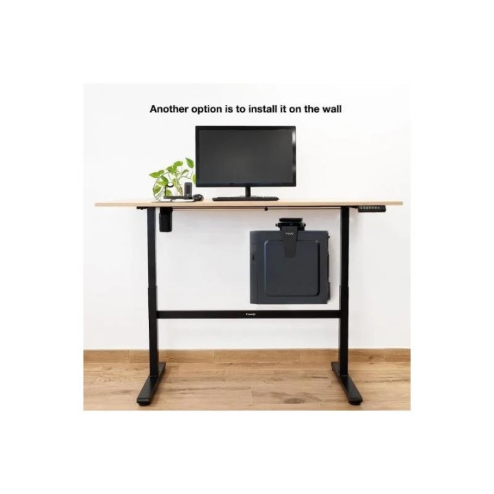 Soporte De Escritorio/pared Tooq Para CPU 10KG Black | InfoChen