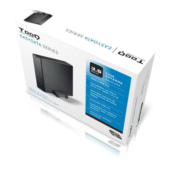 Caja Externa Tooq HDD 3.5 USB 3.0 Black | InfoChen Canarias