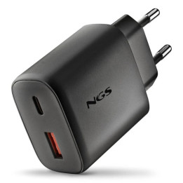 Cargador De Pared Ngs Era Gan 2XUSB-C/USB-A 45W Black | InfoChen