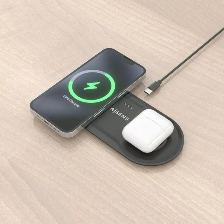 Base De Carga Aisens Wireless Smartphone/auricular 15W USB-C