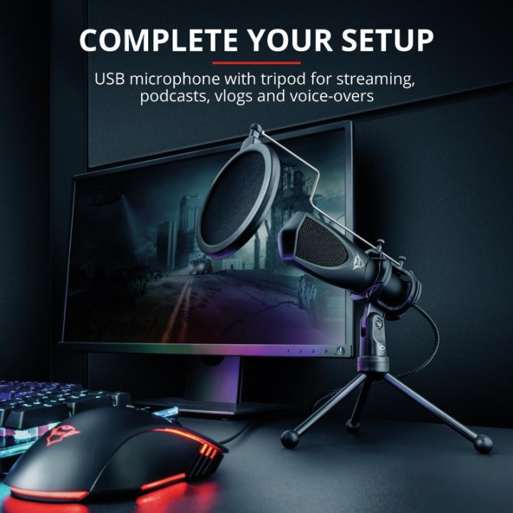 Microfono Trust Gxt 232 Mantis Streaming USB | InfoChen Canarias