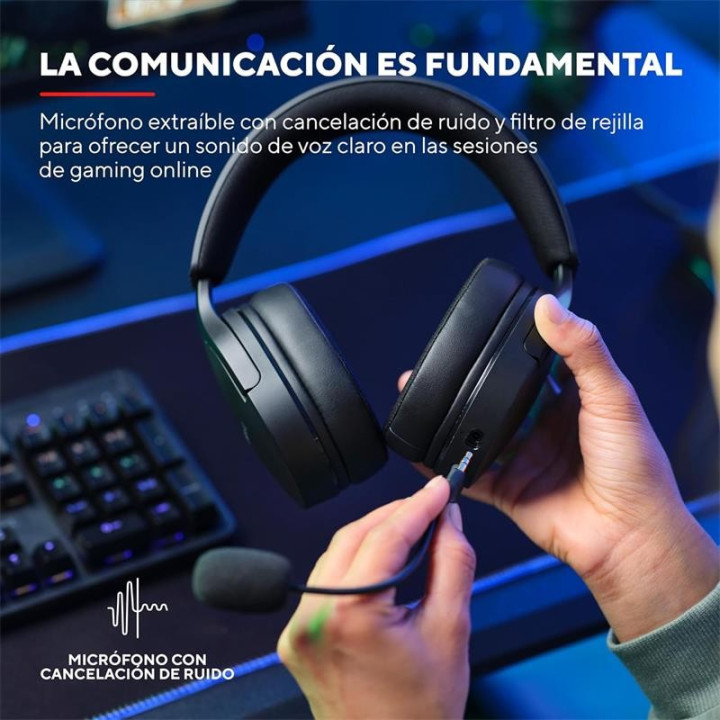 Auriculares + Microfono Trust Gaming RGB Gxt 490 Fayzo Headset