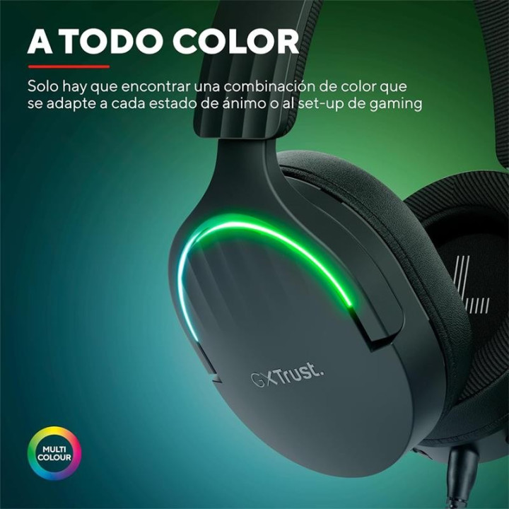 Auriculares + Microfono Trust Gaming RGB Gxt 490 Fayzo Headset