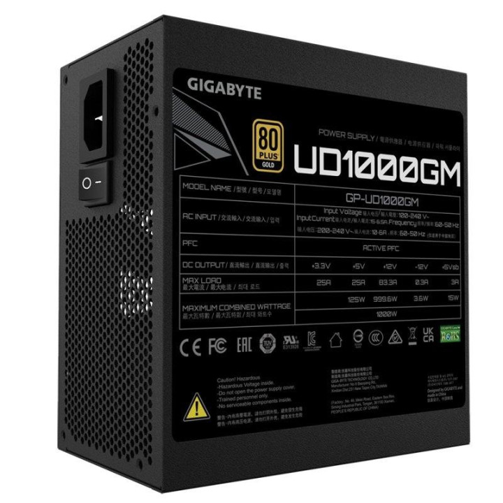 Fuente De Alimentacion Gigabyte 1000W 80+ Modular Atx Gold |